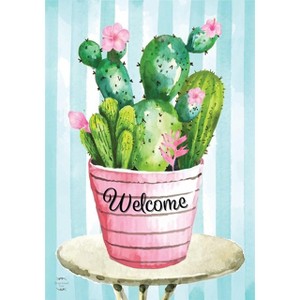 Cactus Bouquet Spring House Flag Welcome Floral 28" x 40 Briarwood Lane - 1 of 4