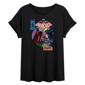 Women's - Marvel - Blade Comic Book Cover Oversized Graphic T-Shirt - 1 of 4