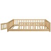Whisen Twin Size Montessori Floor Platform Bed with Built-in Book Storage Rack on Headboard - 2 of 4