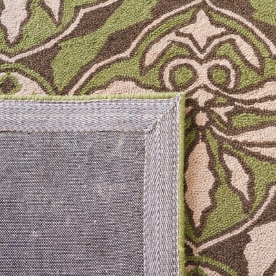 Chelsea Country Floral Hand-Knotted Wool Area Rug in Brown/Green