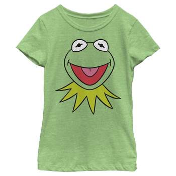 Girl's The Muppets Kermit the Frog Face T-Shirt