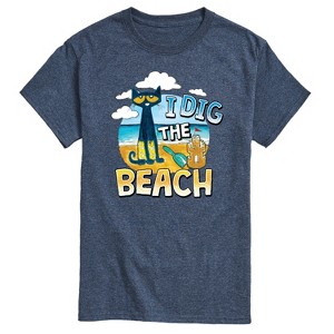 Men's - Pete the Cat - I Dig The Beach Short Sleeve Graphic T-Shirt - 1 of 4
