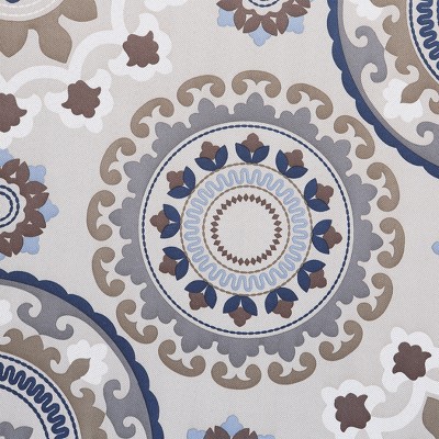 Nepal Global Medallion Print Blackout Linen Curtain Panel