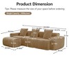AENKYO Modular L-Shaped Sectional Sofa, 140" Curved Cloud Couch with Chaise, Boneless Corduroy Design for Small Spaces, No Assembly - 3 of 4