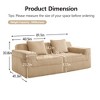 VASIP  Modular Boneless Cloud Sectional Sofa Loveseat | 2-Seat with Deep Seat and Pillows,Modern Corduroy Fabric for Living Room,Pink - 2 of 4
