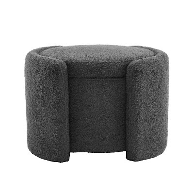 Christopher Knight Home Birrell Upholstered Round Storage Ottoman