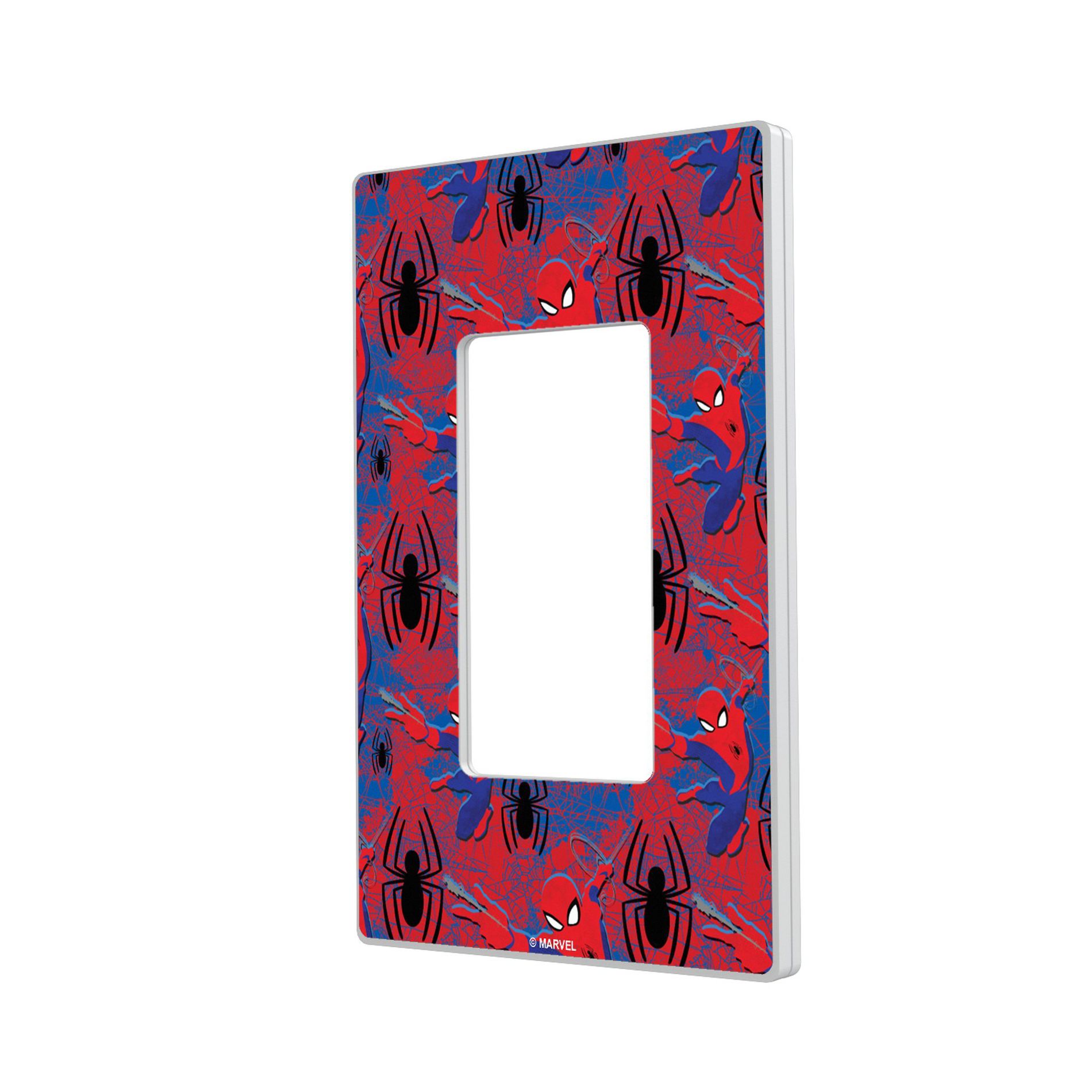 Marvel Spider-Man Pattern Hidden-Screw Light Switch Plate for Single Rocker