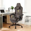 Gaming Chair with Massage Lumbar Support & Footrest,Adjustable Height Ergonomic Racing Style Computer Chair-The Pop Home - 2 of 4