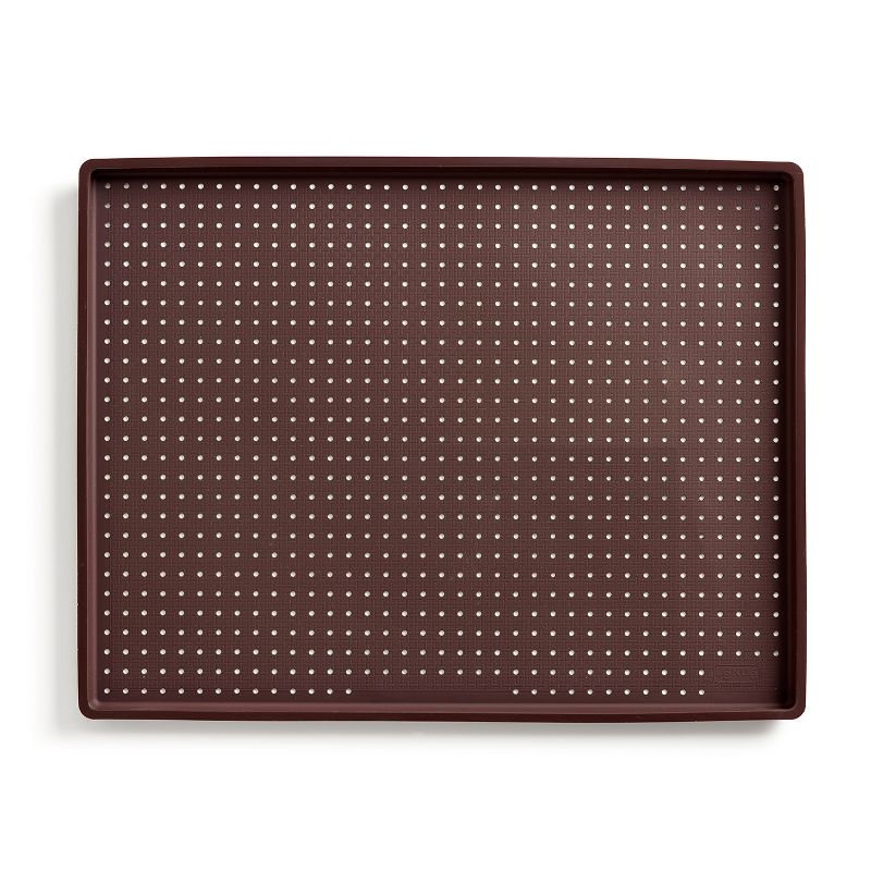 Lekue Silicone Perforated Pizza Mat, 11-Inch x 9-Inch, Brown, 2 of 3