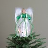 Kurt S. Adler 12" Prelit Irish Angel Christmas Tree Topper - Green/White - 4 of 4