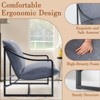 Whizmax Mid-Century Modern Sling Accent Chair, Fabric Living Room Chairs with Heavy Duty Metal Frame, Lounge Reading Armchair for Living Room Bedroom - 4 of 4