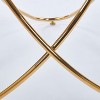 Homy Casa Round Dining Table, Clear Glass Top with Gold Metal Base – Modern Glam Style - 4 of 4