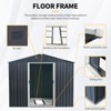 HANPURE 8ft x 6ft Outdoor Metal Storage Shed with Metal foundation,Black - 2 of 4