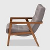 Naeva Wood Armchair Gray/Brown - Baxton Studio - 3 of 4