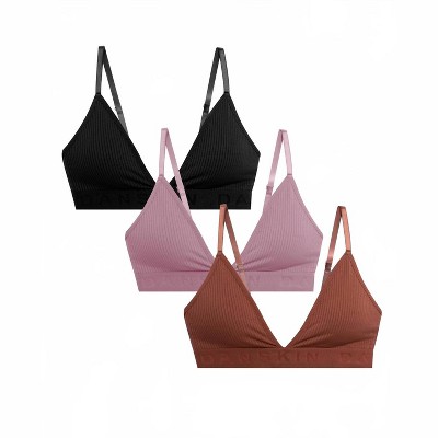 Women's Wo's 3-pack Ribbed Seamless Bralette - Danskin
