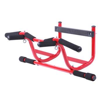 GoFit Elevated Chin Up Station - Red/Black
