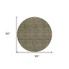 Olive Green Beige And Taupe Floral Washable Indoor Outdoor Area Rug - 3 of 4