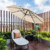 Ainfox 10FT 3 tier vented Outdoor Table Umbrella with Round Umbrella Base For Beach Market Backyard - 4 of 4