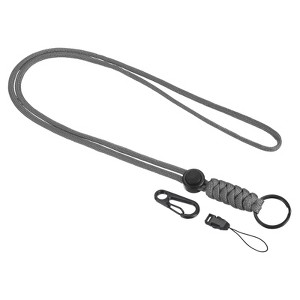 Unique Bargains  Necklace Keychain Cord Metal Clasp Hook Ring Strap for Keys Whistle ID Card Badge Holder - 1 of 4