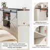 AMERLIFE Farmhouse Bed Frame, Storage Headboard, Charging Ports, No Box Spring - 4 of 4