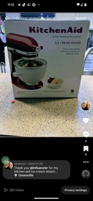 Kitchenaid Ice Cream Maker Attachment Ksmicm Target