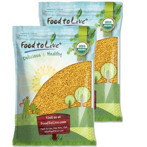 Organic Yellow Split Lentils - Non-GMO Golden Lentils, Raw, Dried, Vegan, Kosher, Bulk, Low Sodium, Low Fat - 1 of 4