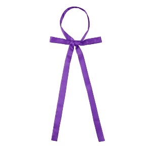 Allegra K Women's Self-Tied Solid Color Ribbon Cosplay Elegant Long Neck Bowties - 1 of 4