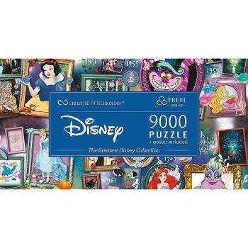 Trefl Disney Prime The Greatest Disney Collection Jigsaw Puzzle - 9000pc: UFT Technology, Unique Shapes, Poster Included