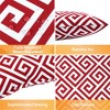 2 Pack Outdoor Throw Pillows, Waterproof & Fade-Resistant Patio Cushions for Garden, 18x18 Inch, RED - 4 of 4
