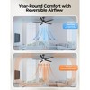 TALOYA 52 in. LED Indoor Black Ceiling Fan with Light and Remote, Reversible DC Motor, 5 Blades and 3 CCT Light Kit - 3 of 4