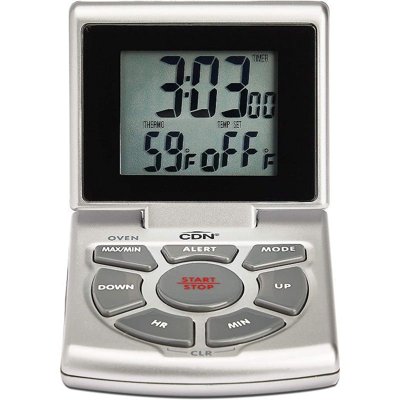 CDN Digital Programmable Probe In Oven Thermometer and Timer, Silver, 2 of 4