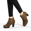 Allegra K Women's Round Toe Block Heels Chelsea Ankle Boots - 2 of 4