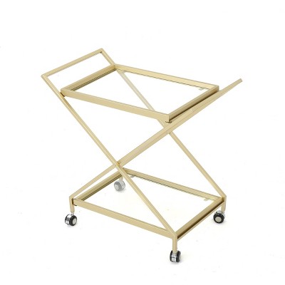 Sherianne Industrial Iron Bar Cart - Christopher Knight Home