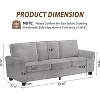 3-Seater Sofa, Minimalist Living Room Couch, Deep Seat Sofa with Washable Covers & Curved Armrests, for Apartments, Home Office, Bedroom - 3 of 4
