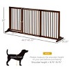 Adjustable Wooden Pet Gate with Lockable Door,Freestanding Indoor Dog Fence for Doorways And Hallways,3 Panels–LAOTIES - 2 of 4