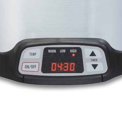 Hamilton Beach 8 Quart Stainless Steel Programmable Slow Cooker with Digital Display