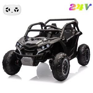 Jojoka 24V 2-Seater Ride On UTV for Kids, Electric Off-Road Truck w/Remote Control, Lights, Music, Battery Powered Ride On Car for Boys Girls - 1 of 4