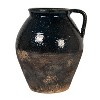 Storied Home Decorative Pitcher/Vase, Distressed Finish with Reactive Glaze, Blue - 3 of 4