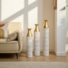 KWPZQEB Floor Metal Decorated Vases Set of 3, Gorgeous Home Decoration, Big Standing Vase with Modern Geometry Texture for Home - 2 of 4