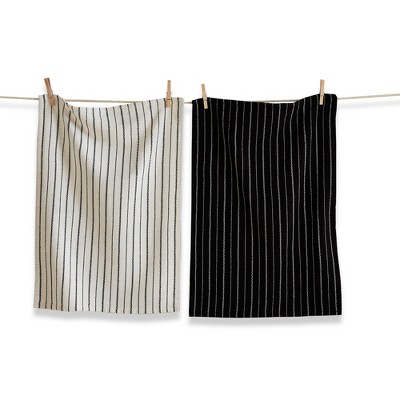 tag Black Tie Stripe Dishtowel Set Of 2