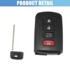 Unique Bargains Car Key Fob Shell 4 Button Remote Control Key Case Shell Keyless Entry Housing Replacement for Toyota RAV4 Sequoia Highlander 12-15 - image 4 of 4