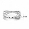 Slickblue Polished Stainless Steel Ring for Women with Clear CZ - Cross Design, Elegant Jewelry, Size 5-10 - 3 of 4