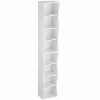 Racxily 8-Layer Multi-Functional Bookshelf - Ultra-Thin Wavy Border, Adjustable High-Narrow Shelf for Home Office Storage & Display - 2 of 4