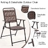 Yaheetech Set of 2 Foldable Dining Chairs with Metal Frame for Garden, Patio, Balcony - 4 of 4