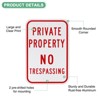 Unique Bargains Waterproof Reflective Garden Private Property - No Trespassing Sign 1 Pc - 2 of 4