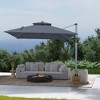 CLIHOME 11 Ft. Outdoor Roman Umbrella,with Double Top Vent,360 Degree Rotation & Heavy-Duty Aluminum Pole (Without Base) - 3 of 4
