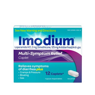 Imodium Multi-Symptom Relief Caplets - 12ct