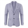 Clearlove Mens Slim Fit Two Button Suit Jacket Classic Notch Lapel Blazer Professional Tailored Dress Coat Wedding Business Formal Wear - 3 of 4