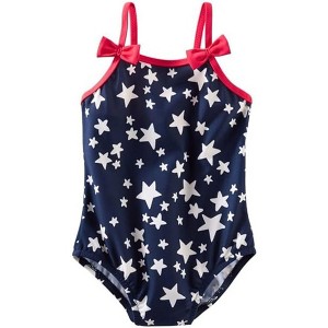 OshKosh B'Gosh Infant Girls' One-Piece Bow Detail Swimsuits - 1 of 3