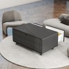 Modern Smart Coffee Table with Built-in Fridge, Bluetooth Speaker, Wireless Charging, Touch Control Panel, USB Interface, Outlet Protection - 3 of 4
